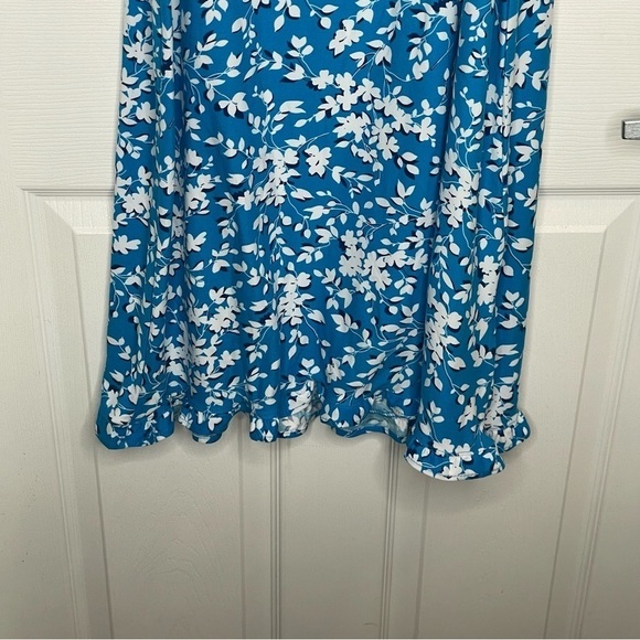 Draper James Ruffle Nightie in Blue Shadow Floral S/M - Picture 6 of 11